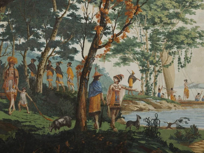 1750-Jean-Gabriel Charvet - I selvaggi dell'Oceano Pacifico - dettaglio
